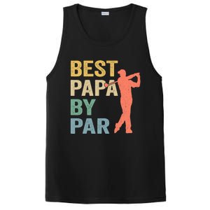 Funny Best Papa By Par Fathers Day Golf Grandpa PosiCharge Competitor Tank