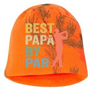 Funny Best Papa By Par Fathers Day Golf Grandpa Kati - Camo Knit Beanie