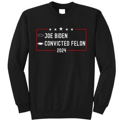 Funny Ballot Paper Voting Humor Joe Biden Vs Convicted Felon Sweatshirt