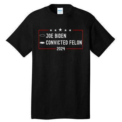 Funny Ballot Paper Voting Humor Joe Biden Vs Convicted Felon Tall T-Shirt