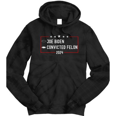 Funny Ballot Paper Voting Humor Joe Biden Vs Convicted Felon Tie Dye Hoodie