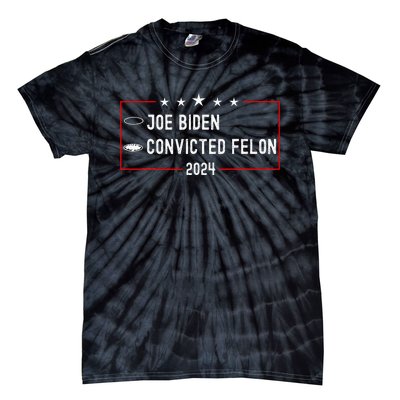 Funny Ballot Paper Voting Humor Joe Biden Vs Convicted Felon Tie-Dye T-Shirt