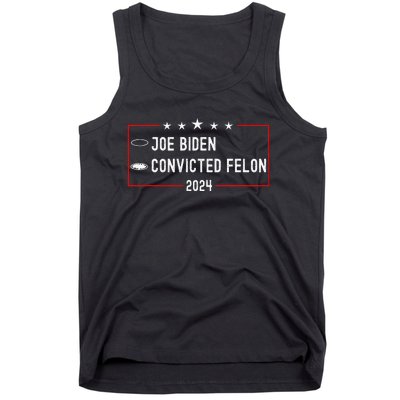 Funny Ballot Paper Voting Humor Joe Biden Vs Convicted Felon Tank Top