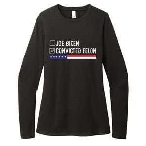 Funny Ballot Paper Voting I Voted For A Convicted Felon Womens CVC Long Sleeve Shirt