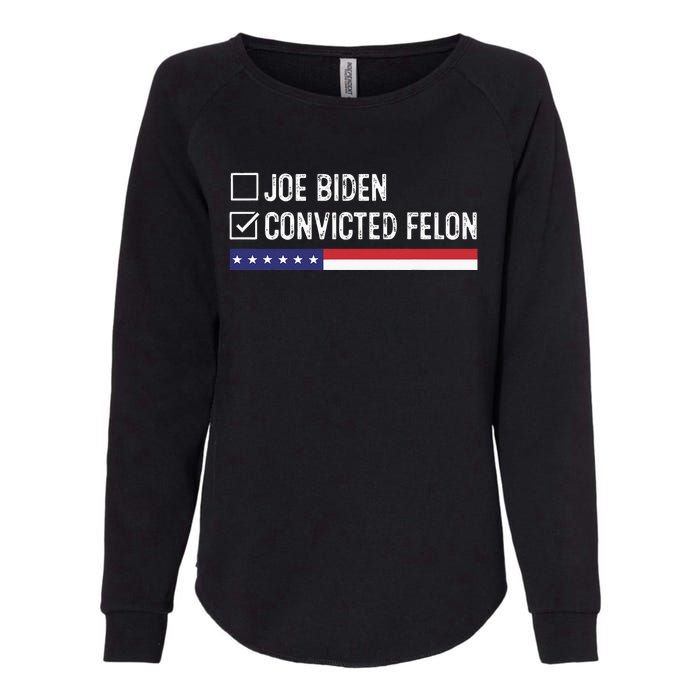 Funny Ballot Paper Voting I Voted For A Convicted Felon Womens California Wash Sweatshirt