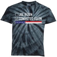 Funny Ballot Paper Voting I Voted For A Convicted Felon Kids Tie-Dye T-Shirt