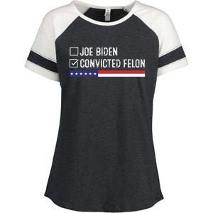 Funny Ballot Paper Voting I Voted For A Convicted Felon Enza Ladies Jersey Colorblock Tee