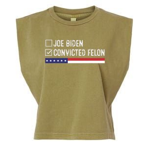 Funny Ballot Paper Voting I Voted For A Convicted Felon Garment-Dyed Women's Muscle Tee