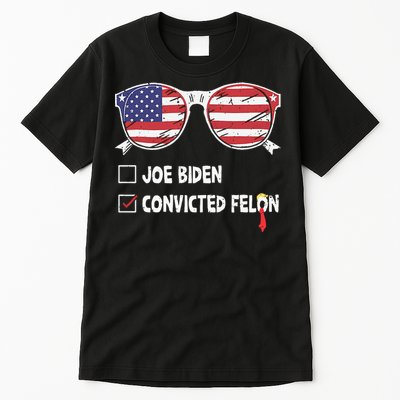 Funny Ballot Paper Voting I Voted For A Convicted Felon Tall T-Shirt