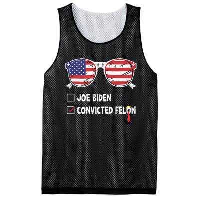 Funny Ballot Paper Voting I Voted For A Convicted Felon Mesh Reversible Basketball Jersey Tank