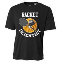 Funny Badminton Player Racket Scientist Badminton Gift Cooling Performance Crew T-Shirt