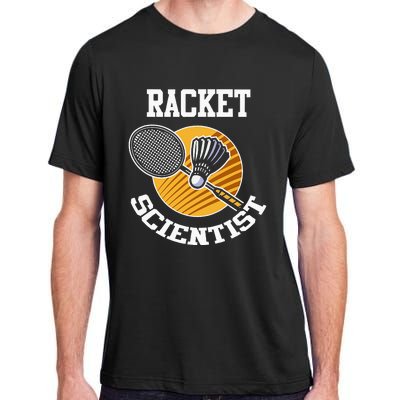 Funny Badminton Player Racket Scientist Badminton Gift Adult ChromaSoft Performance T-Shirt