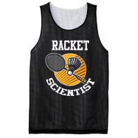 Funny Badminton Player Racket Scientist Badminton Gift Mesh Reversible Basketball Jersey Tank