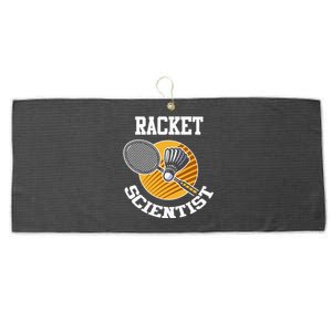 Funny Badminton Player Racket Scientist Badminton Gift Large Microfiber Waffle Golf Towel