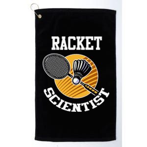 Funny Badminton Player Racket Scientist Badminton Gift Platinum Collection Golf Towel