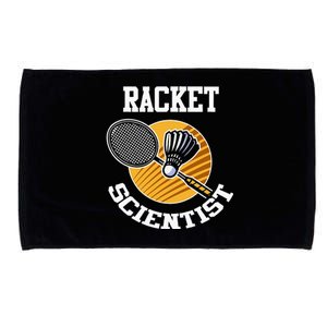 Funny Badminton Player Racket Scientist Badminton Gift Microfiber Hand Towel