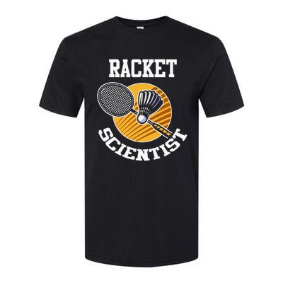 Funny Badminton Player Racket Scientist Badminton Gift Softstyle CVC T-Shirt