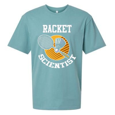 Funny Badminton Player Racket Scientist Badminton Gift Sueded Cloud Jersey T-Shirt