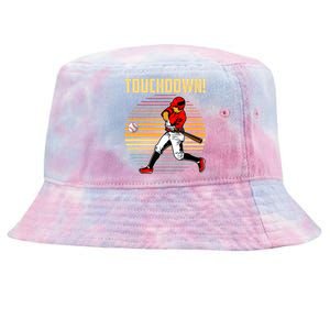 Funny Baseball Player Retro Son Cousin Boy Girl Papa Dad Tie-Dyed Bucket Hat