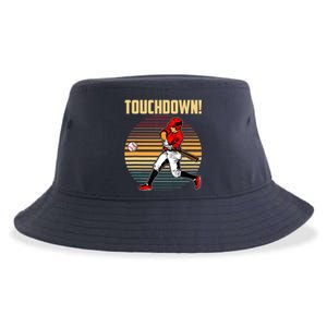 Funny Baseball Player Retro Son Cousin Boy Girl Papa Dad Sustainable Bucket Hat