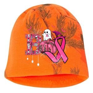 Funny Boo Pumpkin Witch Pink Ribbon Breast Cancer Halloween Kati - Camo Knit Beanie