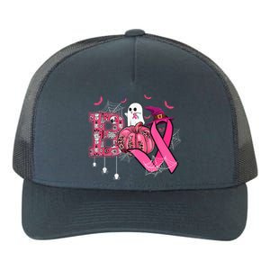 Funny Boo Pumpkin Witch Pink Ribbon Breast Cancer Halloween Yupoong Adult 5-Panel Trucker Hat