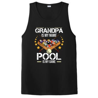 Funny Billiard Player Grandpa Is My Name Pool Is My Game Gift PosiCharge Competitor Tank