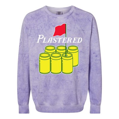 Funny Beer Plastered Golf Tournament Colorblast Crewneck Sweatshirt