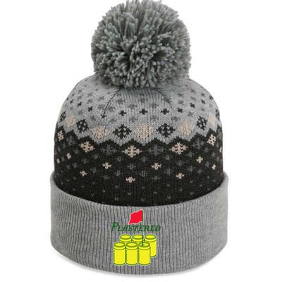 Funny Beer Plastered Golf Tournament The Baniff Cuffed Pom Beanie