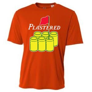 Funny Beer Plastered Golf Tournament Cooling Performance Crew T-Shirt