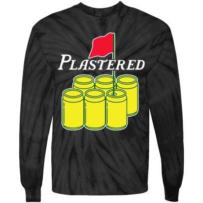 Funny Beer Plastered Golf Tournament Tie-Dye Long Sleeve Shirt