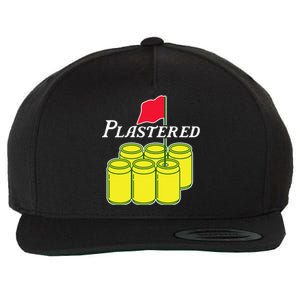 Funny Beer Plastered Golf Tournament Wool Snapback Cap