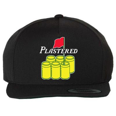 Funny Beer Plastered Golf Tournament Wool Snapback Cap