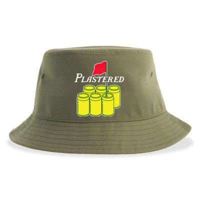 Funny Beer Plastered Golf Tournament Sustainable Bucket Hat