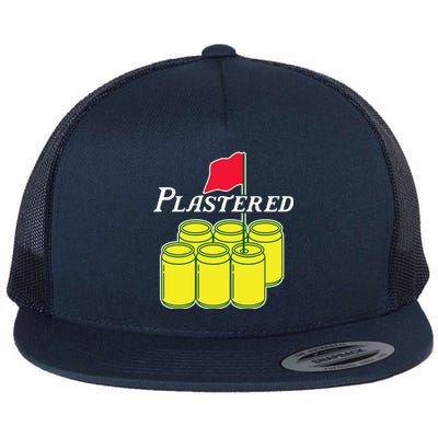 Funny Beer Plastered Golf Tournament Flat Bill Trucker Hat