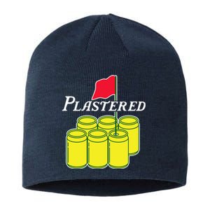 Funny Beer Plastered Golf Tournament Sustainable Beanie