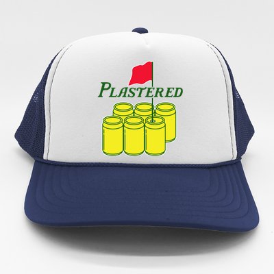 Funny Beer Plastered Golf Tournament Trucker Hat