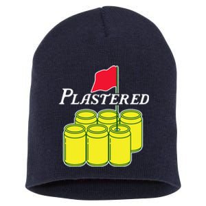 Funny Beer Plastered Golf Tournament Short Acrylic Beanie