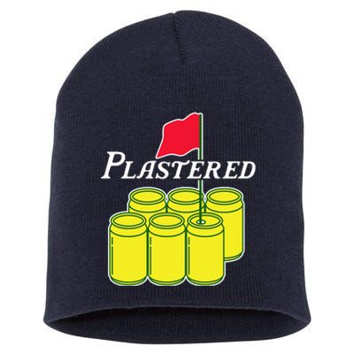 Funny Beer Plastered Golf Tournament Short Acrylic Beanie