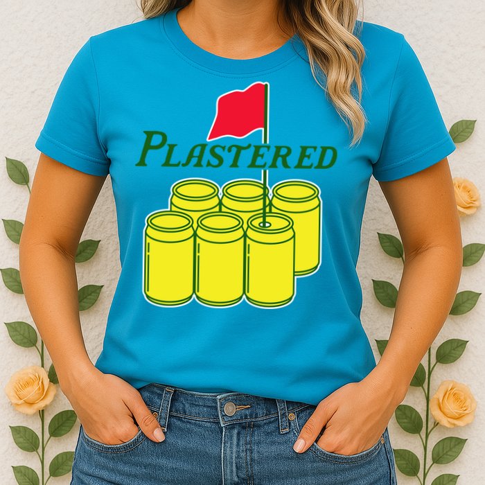 Funny Beer Plastered Golf Tournament Womens T-Shirt