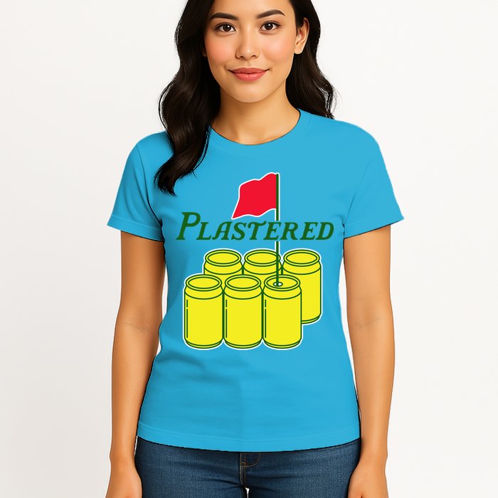 Funny Beer Plastered Golf Tournament Womens T-Shirt