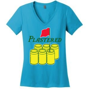 Funny Beer Plastered Golf Tournament Women's V-Neck T-Shirt