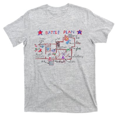 Funny Battle Plan Christmas Home Hand Dawn Alone T-Shirt