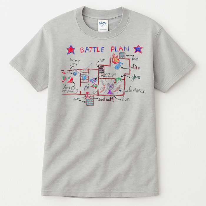 Funny Battle Plan Christmas Home Hand Dawn Alone Tall T-Shirt