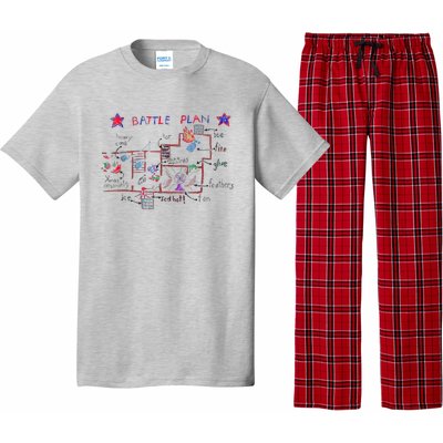 Funny Battle Plan Christmas Home Hand Dawn Alone Pajama Set