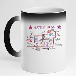 Funny Battle Plan Christmas Home Hand Dawn Alone 11oz Black Color Changing Mug