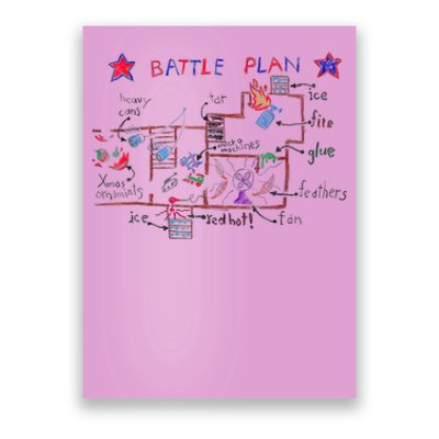 Funny Battle Plan Christmas Home Hand Dawn Alone Poster