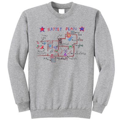 Funny Battle Plan Christmas Home Hand Dawn Alone Tall Sweatshirt