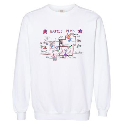 Funny Battle Plan Christmas Home Hand Dawn Alone Garment-Dyed Sweatshirt