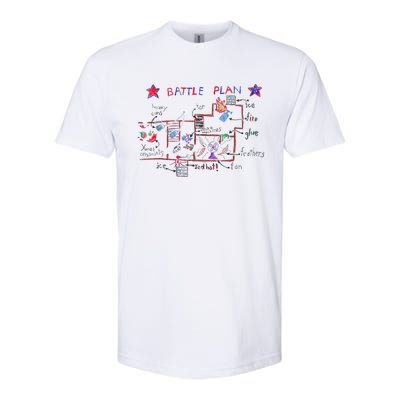 Funny Battle Plan Christmas Home Hand Dawn Alone Softstyle CVC T-Shirt